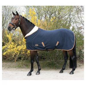 Harry Horse deken teddyfleece navy paardendeken 