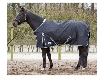 Regendeken Thor 0-gr Fleece voering kleur zwart paardendeken