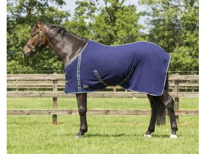 Fleece paardendeken navy/blauw