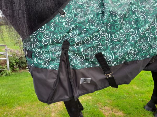 Regendeken luxe 200gram Green/swirl outdoordeken