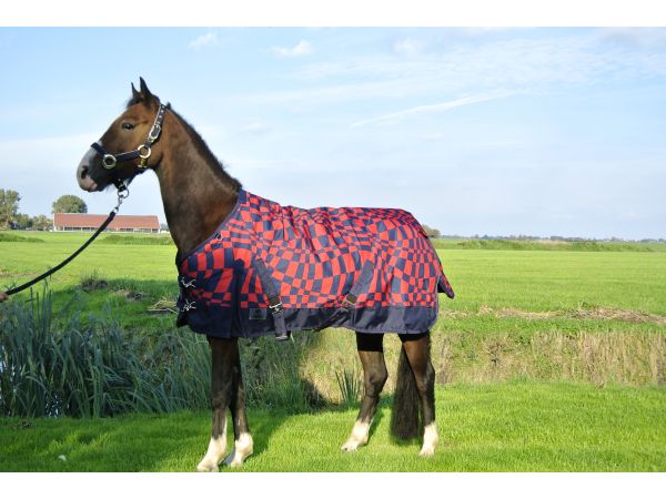 Buitendeken 300 gram rood/blauw