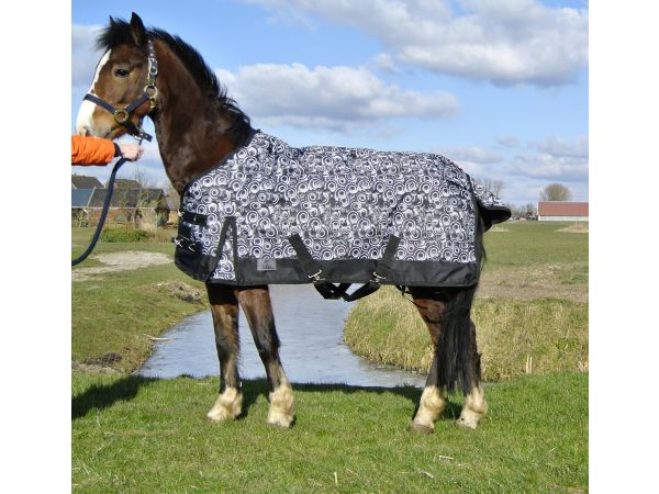 Buitendeken regendeken luxe 0 gram  met fleevevoering Cirkel 