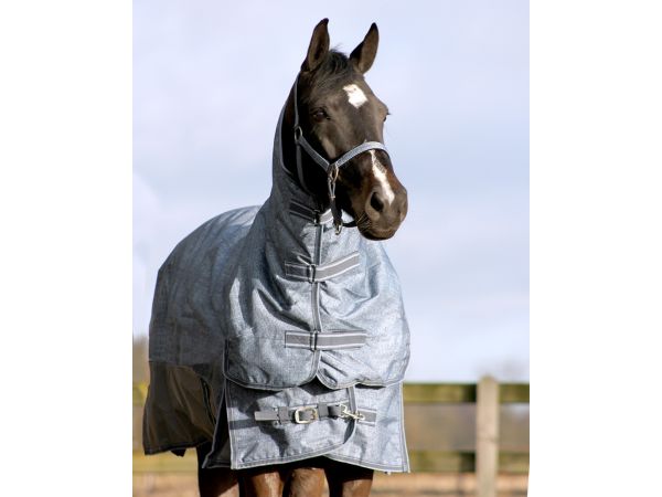 Regendeken luxe 0 gram met vaste hals Craphite paardendeken