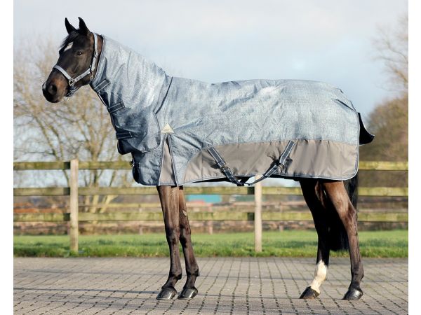 Regendeken luxe 0 gram met vaste hals Craphite paardendeken