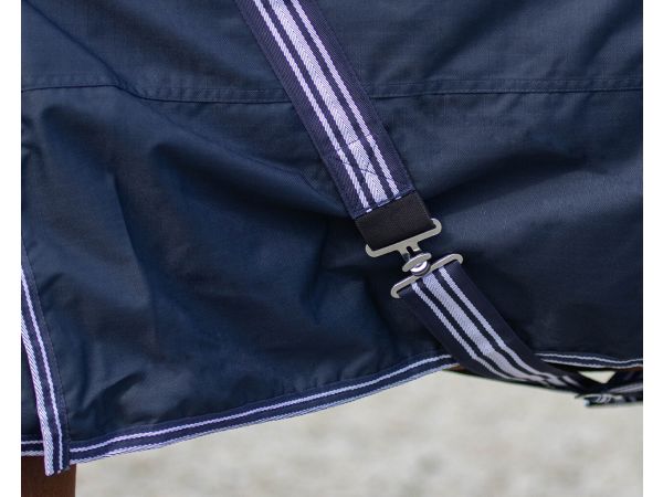 Regendeken de luxe 0 gram blauw/navy paardendeken