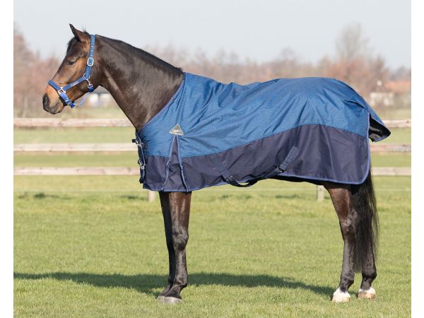 REGENDEKEN LUXE 0 GRAM MET FLEECEVOERING GRAPIHIC PAARDENDEKEN