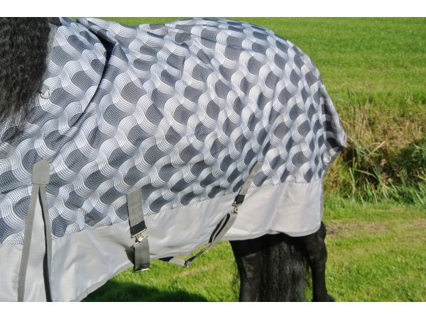 Regendeken luxe 0gram met fleecevoering Grey Wave