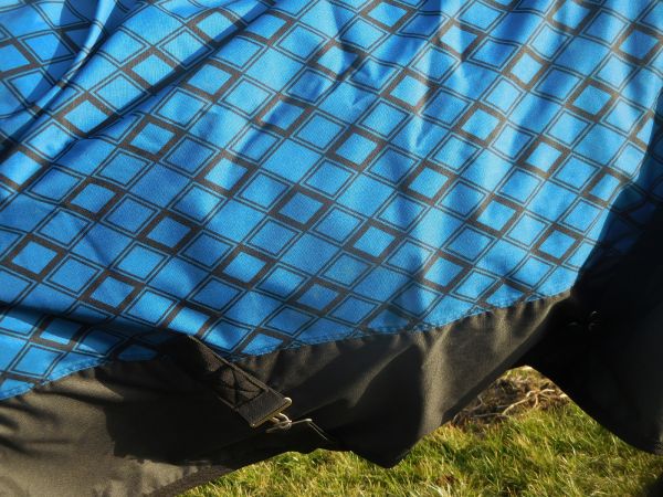 Buitendeken Regendeken luxe 100gr Kobaltblauwe ruit